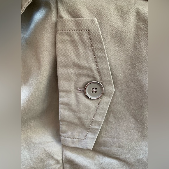 Joan Rivers (QVC) Double Breasted Short Trench Coat ~ Khaki Cotton ~ Size M - Picture 9 of 16